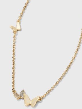 Dainty Triple Butterfly Station Necklace